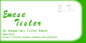 emese tisler business card